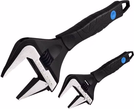 Set di 2 chiavi a morsa regolabili MAXPOWER in acciaio al cromo vanadio e acciaio inossidabile, colore nero, L/P/H: 150 mm e 250 mm