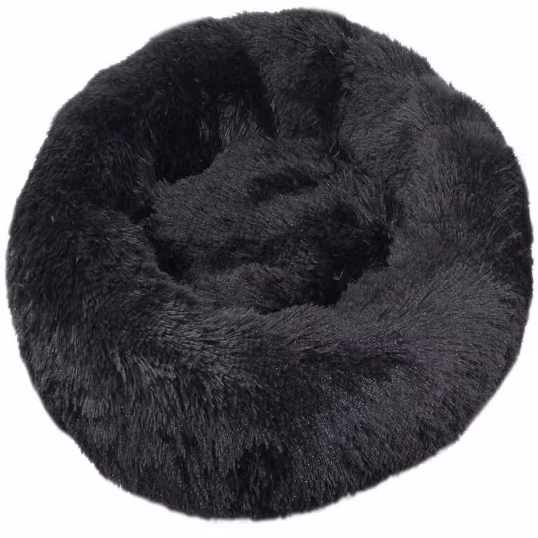 Cuccia per cani lavabile, morbida e confortevole, adatta a cani e gatti, dimensioni 60 cm, colore nero