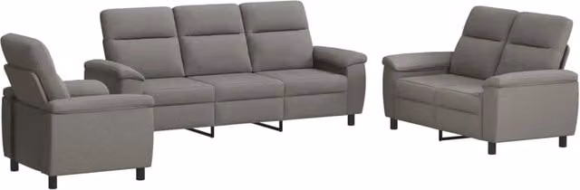 Set di divani 3 pcs Tortora Tessuto 3430672