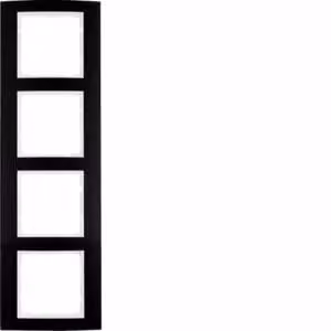 Berker 10143025 Cornice in alluminio, nero/bianco polare Berker B.3