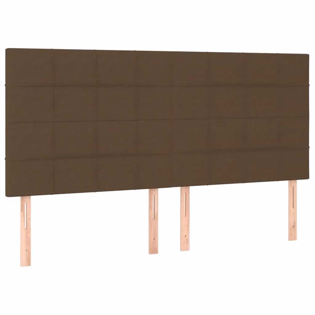 Testiera per letto imbottita vidaXL in tessuto marrone scuro L: 180 cm, P: 5 cm, H: 118-128 cm – 2