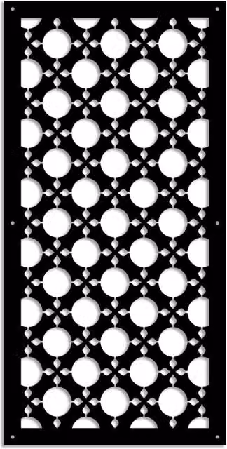 ALADIN - Pannello in PVC traforato - Parasole Colore: nero, Misura: 98x198 cm