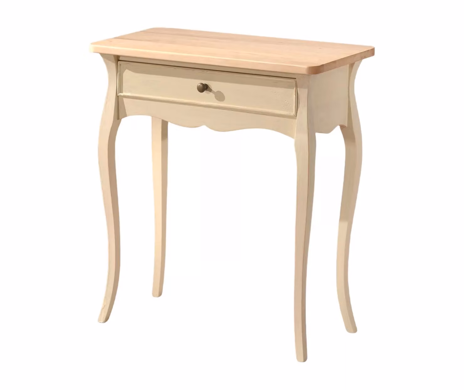 Consolle bicolore in legno laccato bianco e beige Mobili 2G L: 62 cm, P: 31 cm, H: 70 cm – 1