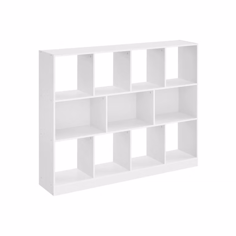 Scaffale Libreria a 11 Scomparti Bianco