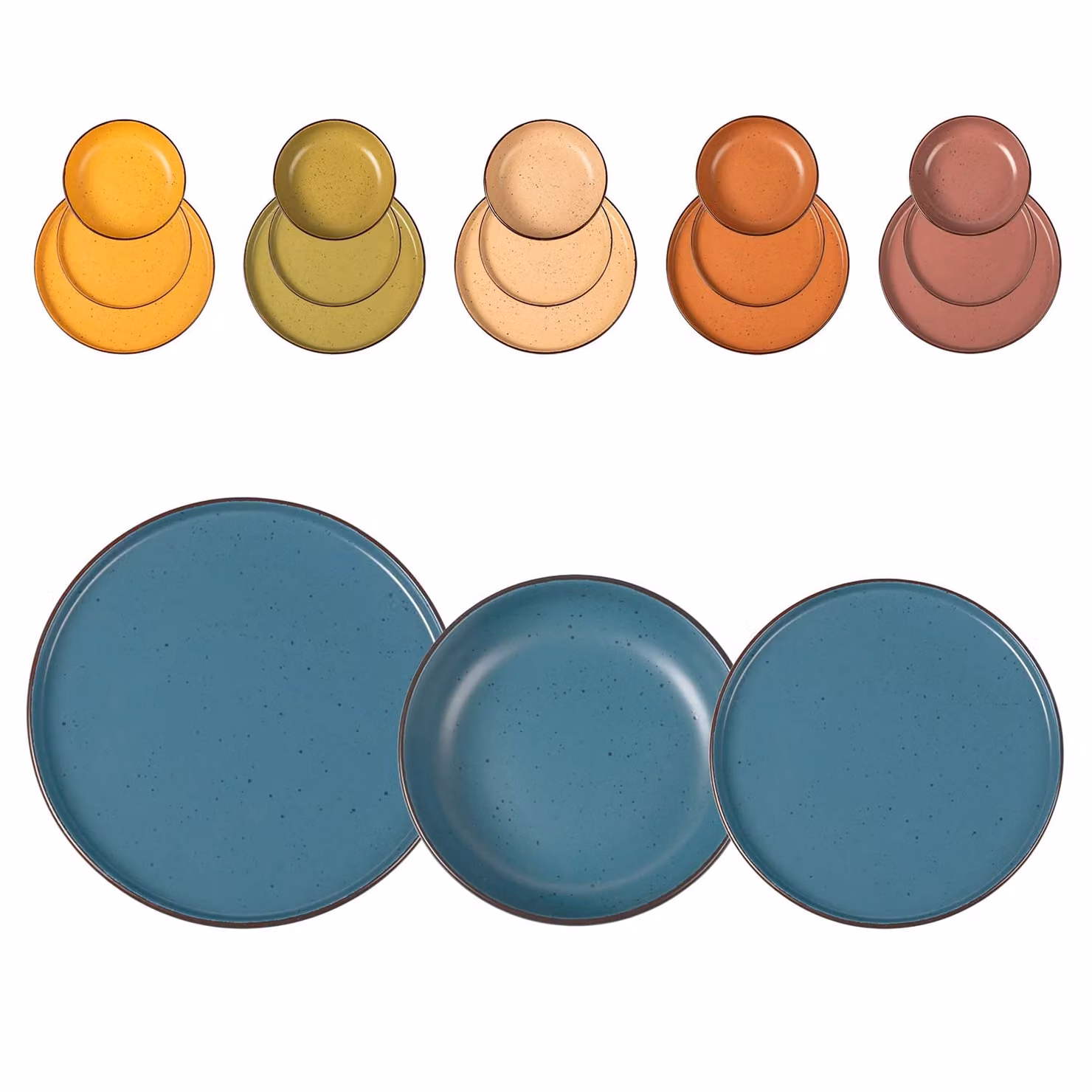 Servizio di piatti Morelia Gusto Casa in stoneware multicolore, 18 pezzi – 1