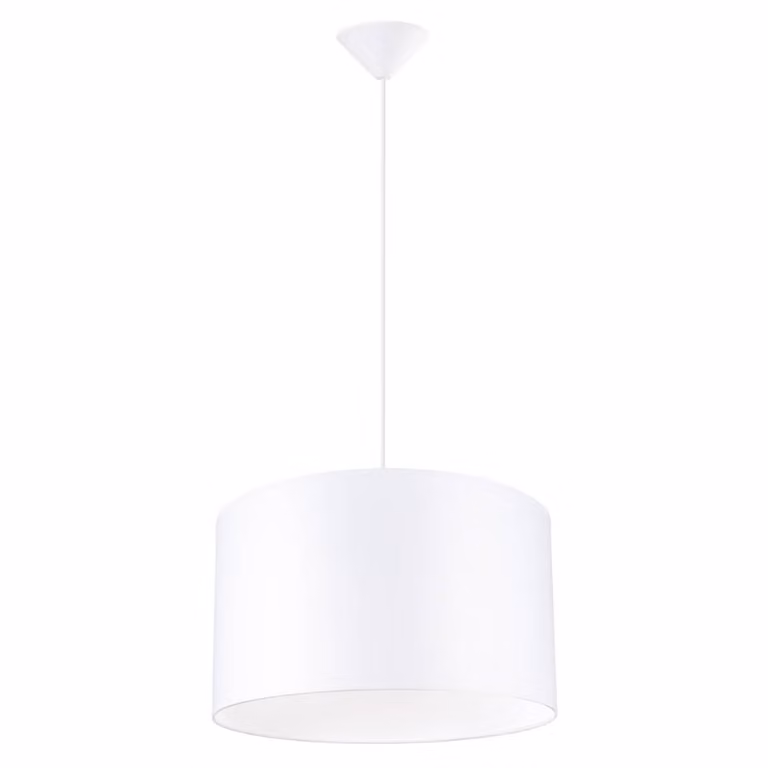Lampada a sospensione NOVA 40 bianco 1xE27 15W tessuto/PVC 88x40x40cm Sollux Lighting