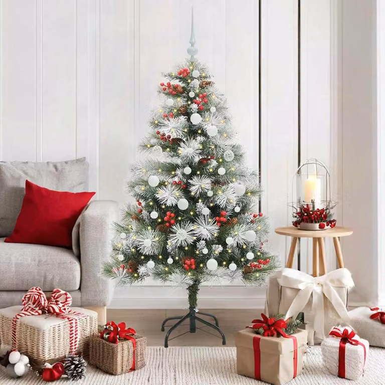 Maison Exclusive - Albero di Natale artificiale, verde e bianco, 150 cm