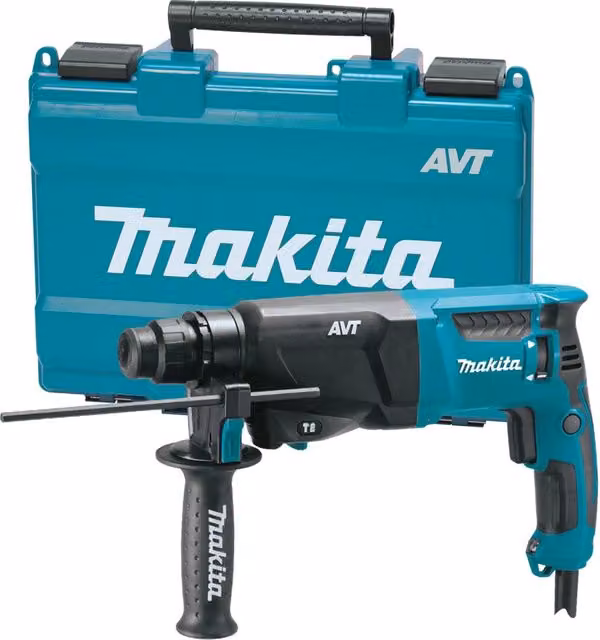 Trapano Martello Demolitore Tassellatore Makita HR2611F con 3 Funzioni, 800W, Nero – 1