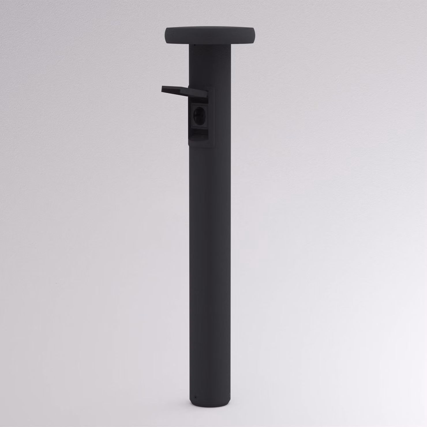 Molto Luce Lampione a LED CIRC, DALI, presa di corrente, antracite, 82 cm, IP65 dimmerabile, Nero, Alluminio, Moderno