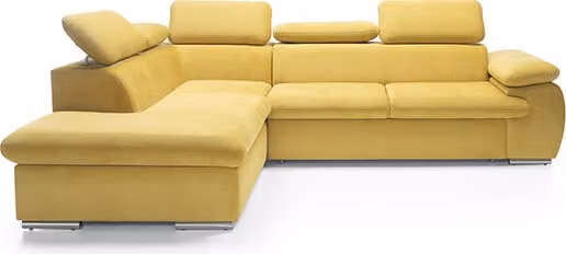 Divano ad angolo divano ad angolo divano imbottito letto ad angolo box funzione letto giallo limone recamiere sinistra
