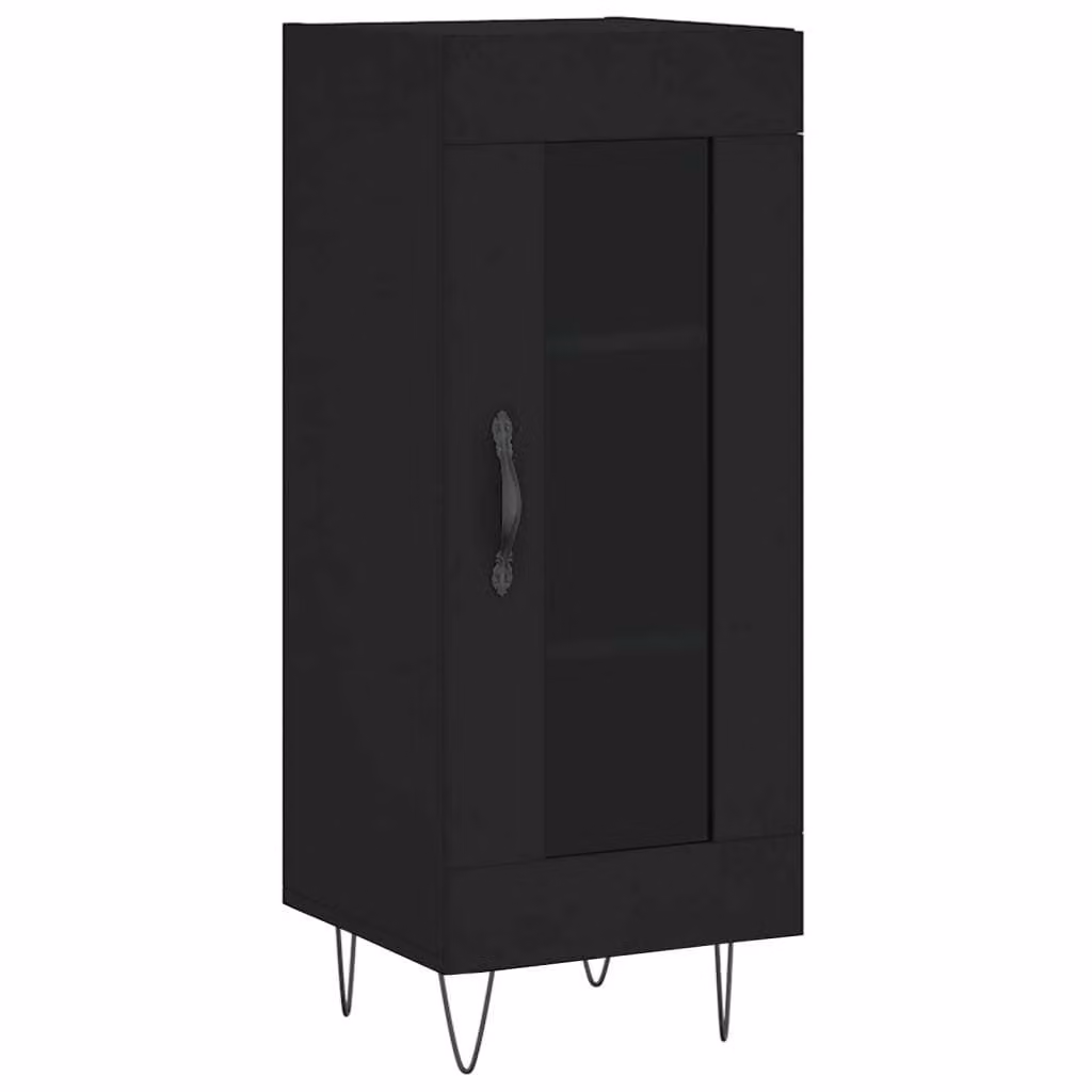 Credenza Nero 34,5x34x90 cm in Legno Multistrato