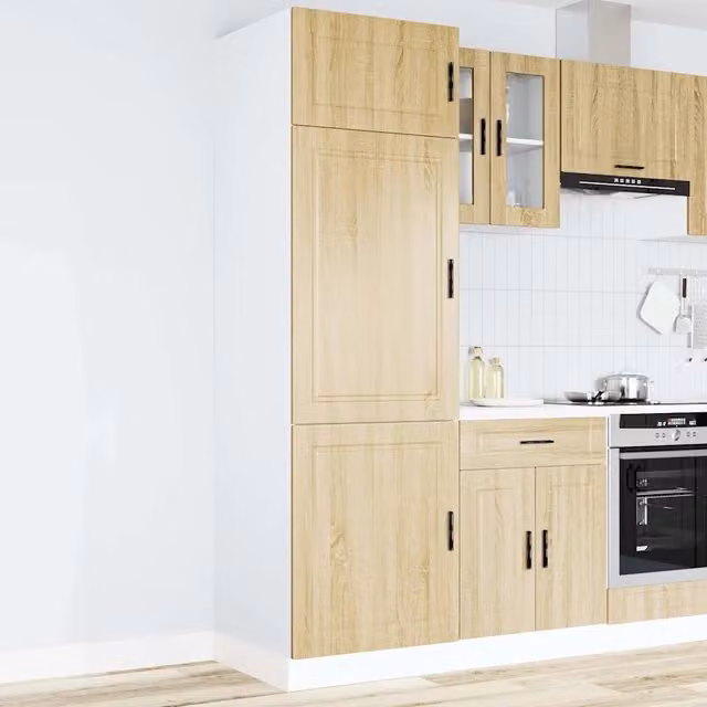 Armadio da Cucina-Credenza da Cucina Porto Rovere Sonoma in Legno Multistrato