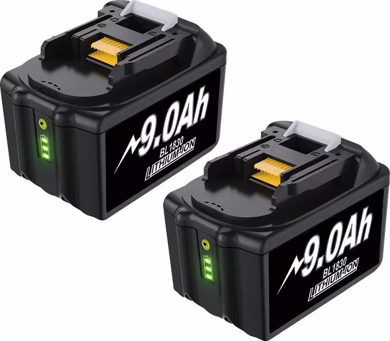 Batteria di ricambio, alta capacità 9000mAh, compatibile con diversi utensili elettrici, 2pcs 9.0ah