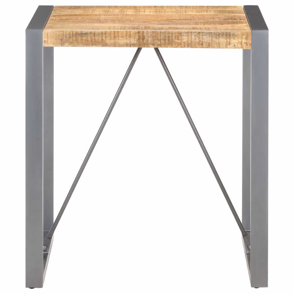 vidaXL Tavolo da pranzo 70x70x75 cm Legno massiccio di mango grezzo