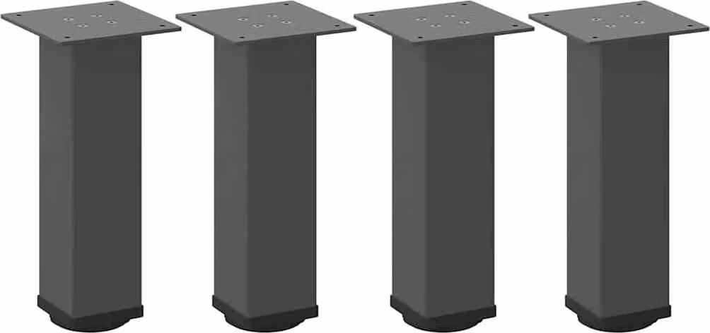 Gambe per tavolino 4 pz Antracite 30-32 cm Acciaio