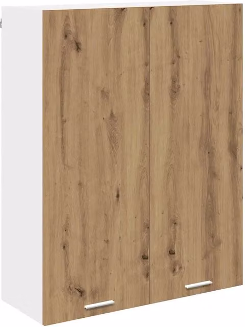 Armadio pensile moderno con 2 ante grande spazio di archiviazione 80 x 31 x 100 cm in legno ingegnerizzato rovere artigianale 02_0053408