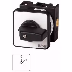 Interruttore ON-OFF Eaton, T0, 20 A, montaggio centrale, 2 unità costruttive, contatti: 4, 60 °, a scatto, con posizione 0, 0-1, numero di transazione 8203 011713