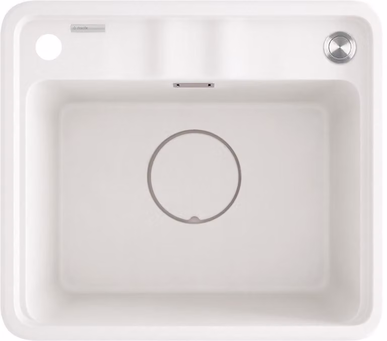 Deante - Lavello da cucina in granito MOMI, 1 vasca, 50x44 cm, colore Alabastro