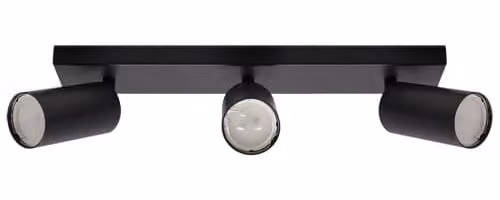 Plafoniera Applique GU10 MANAM 3L NERO IDEUS 7659
