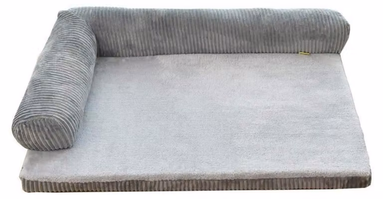 Cuccia per cani, lavabile e con rivestimento removibile, adatta a cani di taglia media e grande. Set composto da quattro pezzi, colore grigio, taglia XL (110*95*20 cm)