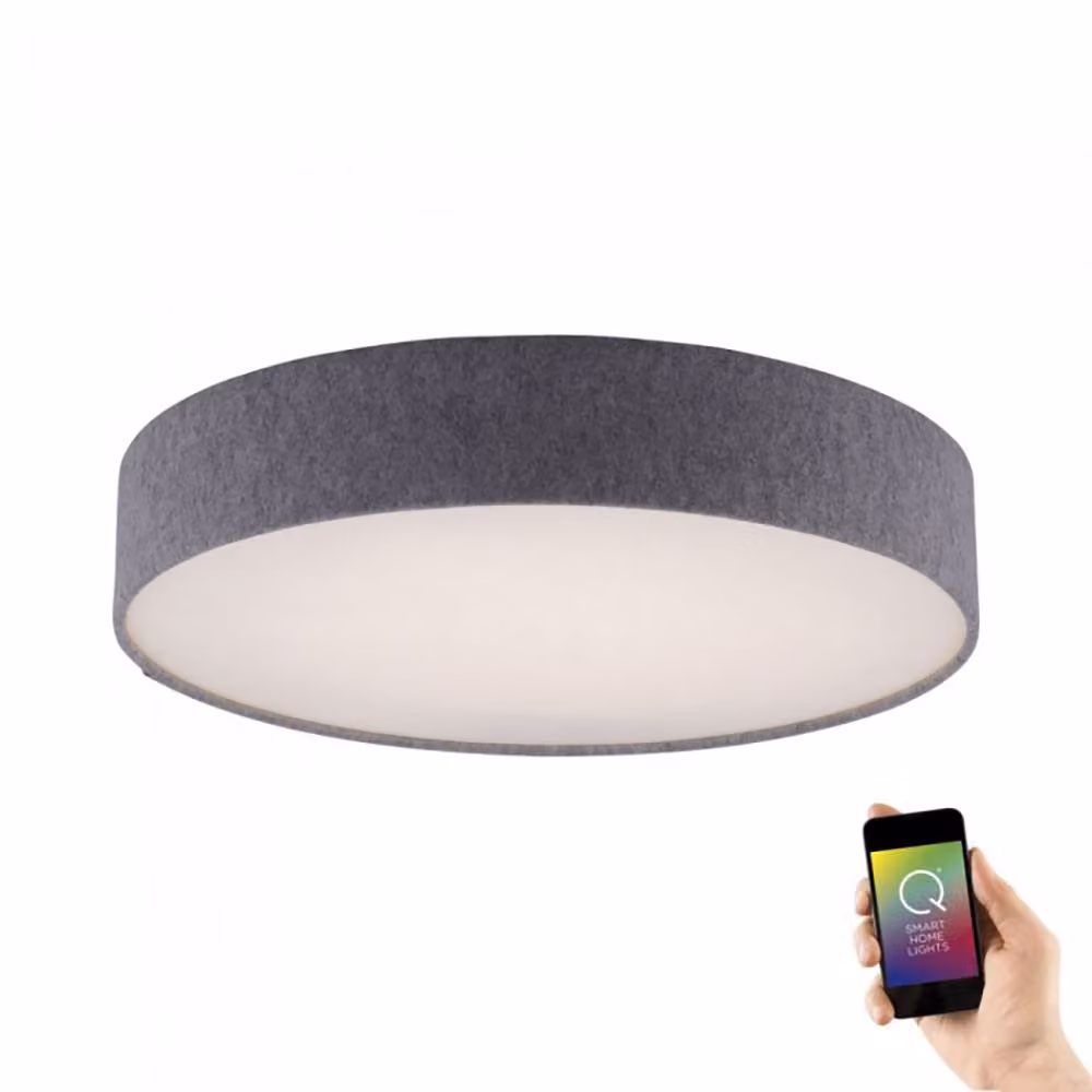 Plafoniera LED Q-Kiara grigio CCT