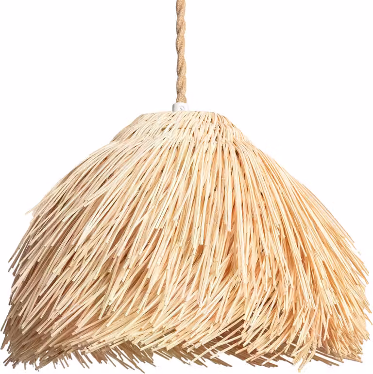 Lampada a sospensione in rattan Boho Abruzzo Gabriella 35 cm E27