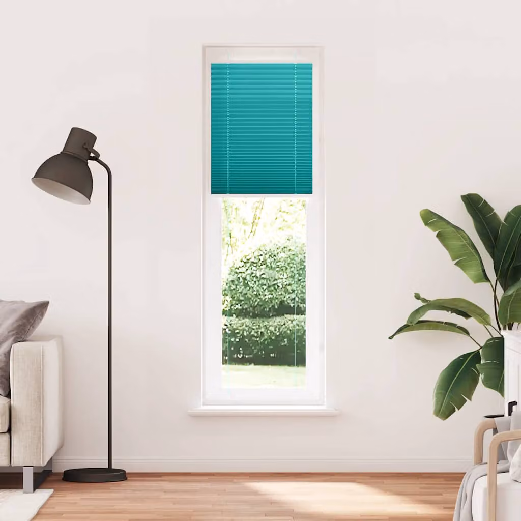 vidaXL Tenda Plissettata Verde petrolio 60x200 cm Larghezza Tessuto