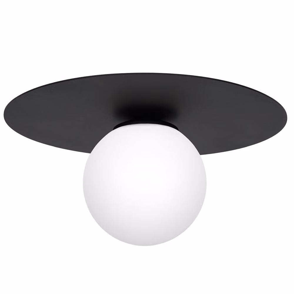Lampada a sospensione Flat nero opaco-bianco 1xE14x15W metallo, dimensioni: 19x35x35 cm, IP20, Luminex