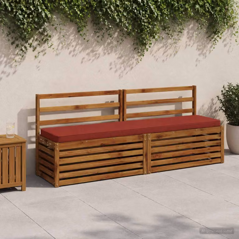 Cuscino per panchina vidaXL VUGHT rosso in poliestere con rivestimento rimovibile e resistente ai raggi UV