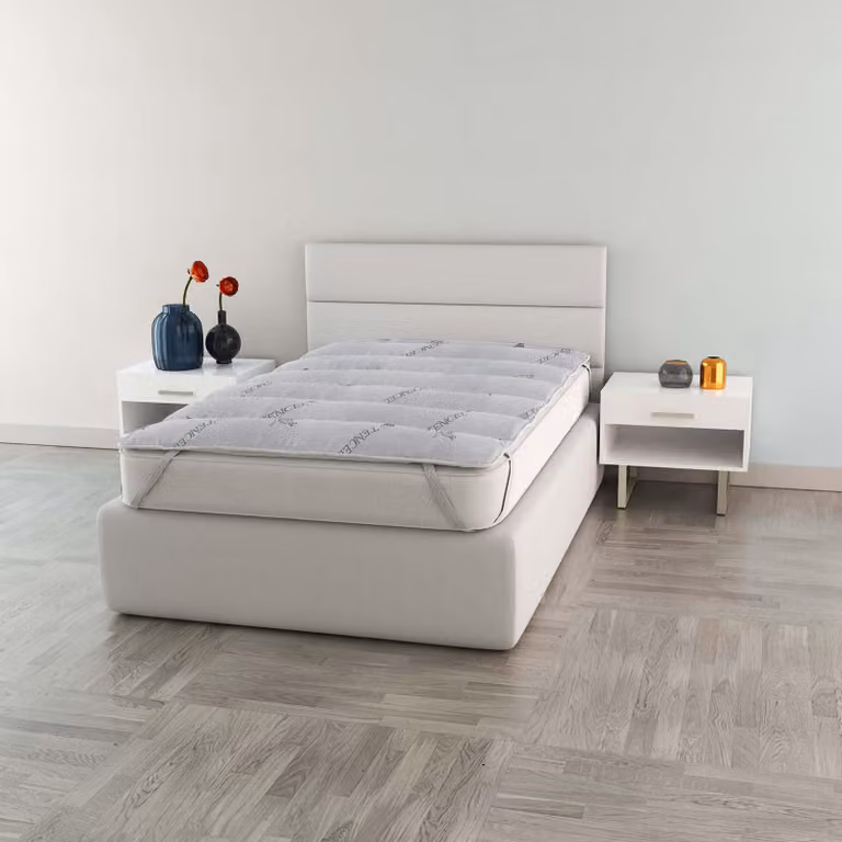 Topper per materasso imbottito con Lyocell, per letto singolo, dimensioni 85x195 cm