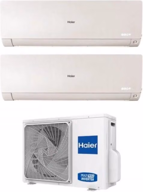 Condizionatore Dual Split Haier Flexis Plus Bianco 9+12 kW con Wi-Fi Integrato e Classe Energetica A++