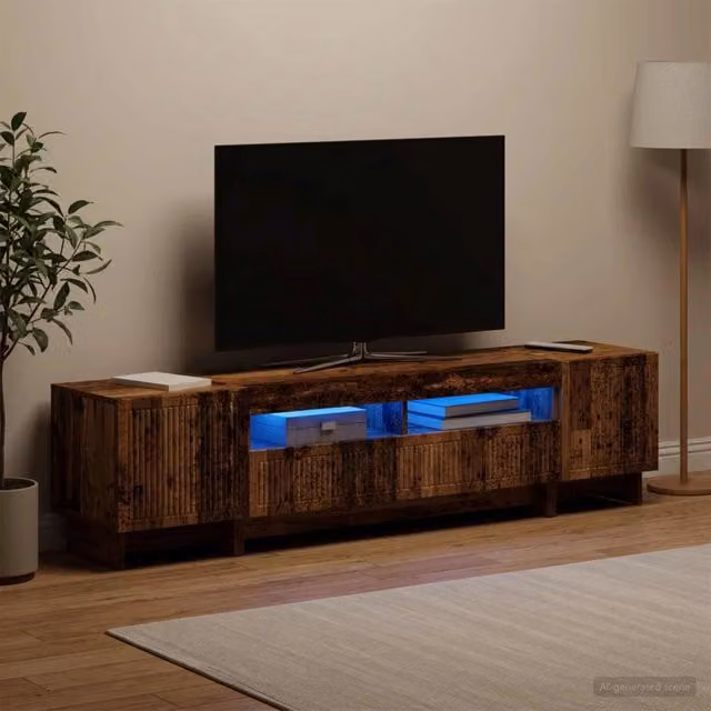 Mobile TV LED a 5 pezzi Legno antico Legno ingegnerizzato 3416426