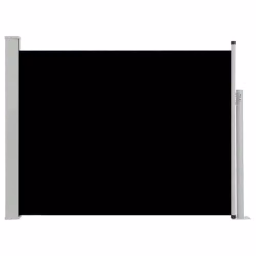 Tenda laterale retrattile per patio 140 x 500 cm, nero 02_0007259