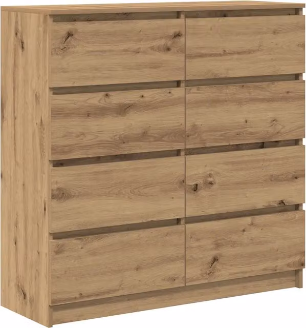 Credenza | Madia | Buffet da pranzo | Armadio da pranzo Rovere Artigianale 100x35x99 cm in Legno Multistrato