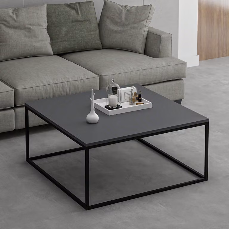 Skye Decor, Loni - Antracite, Couchtische, Anthrazit, 90 x 42 x 90 cm