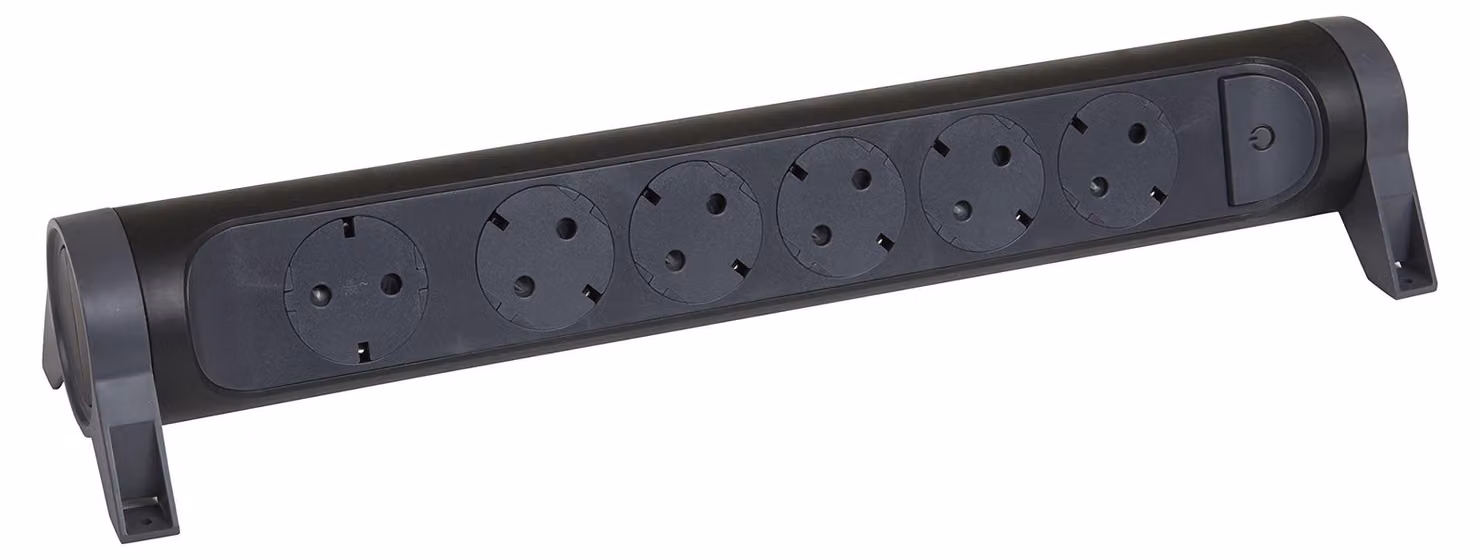 Presa girevole Legrand 6x, senza cavo nero 694548