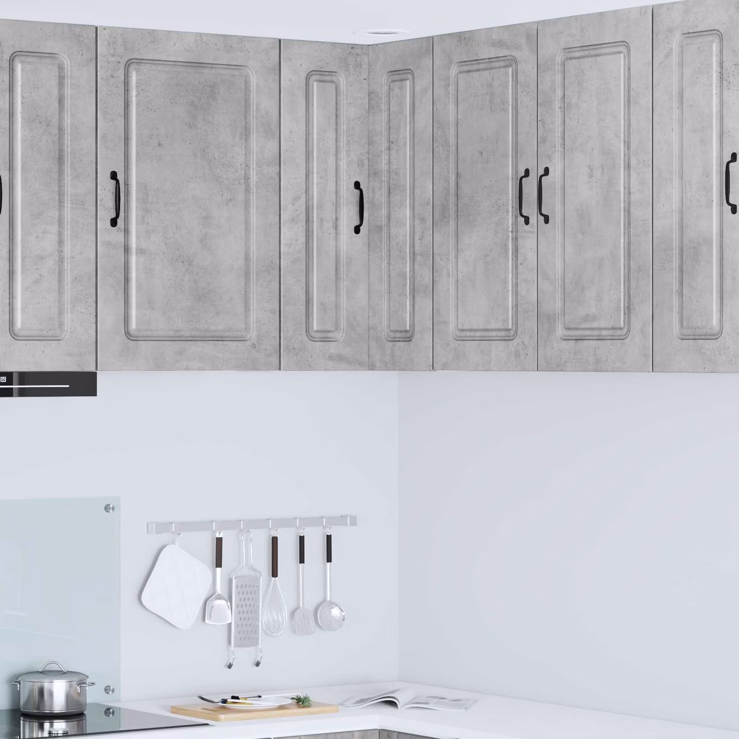 vidaXL Mobiletto da cucina Kalmar Grigio con ante a battente e ripiani interni L/P/H: 57 x 57 x 80 cm
