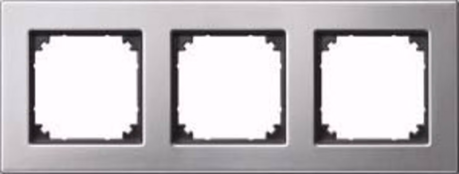 Telaio in metallo M-PLAN, a 3 ante, argento platino