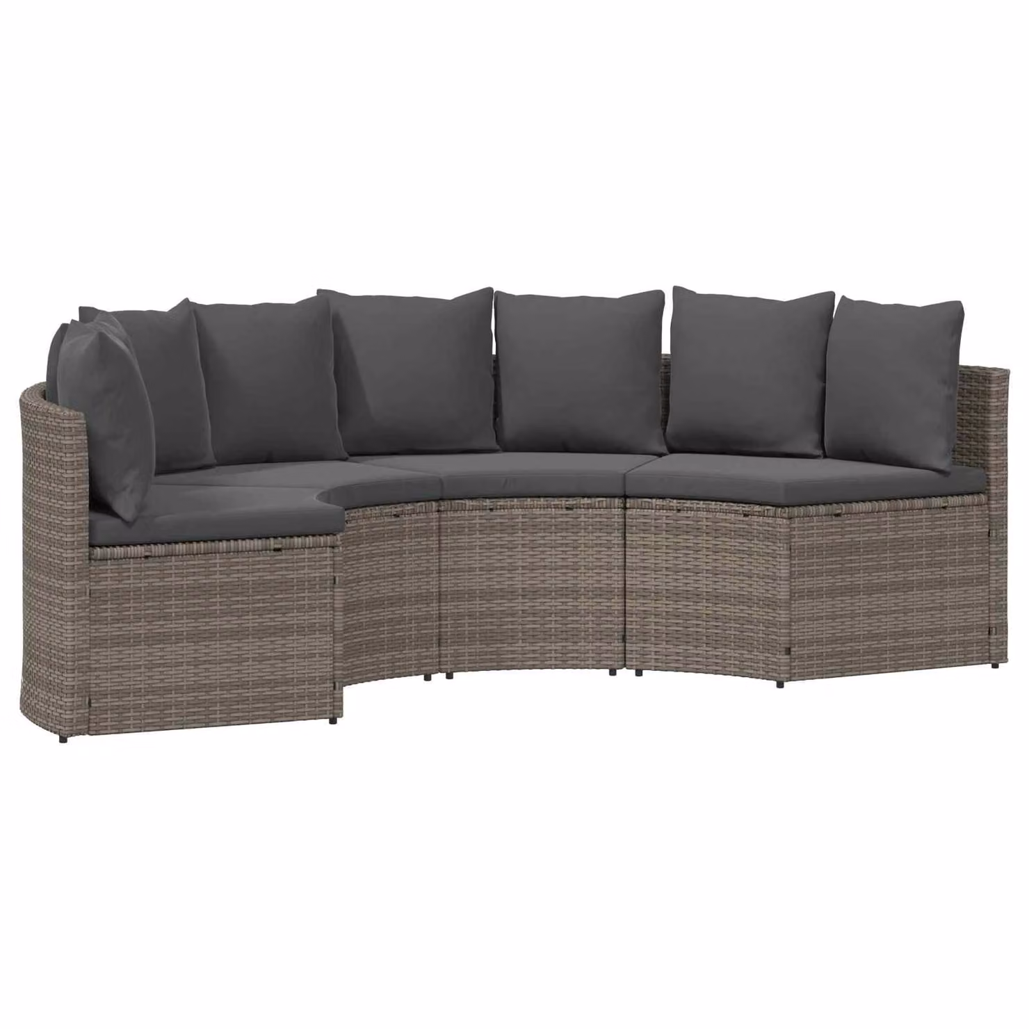 Set di 2 divani da esterno vidaXL a forma di L in metallo con cuscini grigi per giardino e terrazza