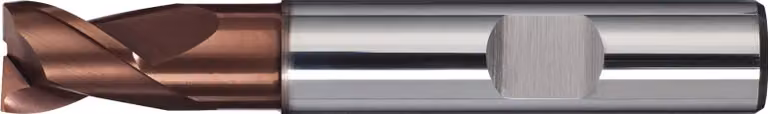 Fresa a scanalature DIN 6527 K tipo N, diametro nominale 6 mm, VHM TiAlN DIN 6535 HB, numero di taglienti 2, corta