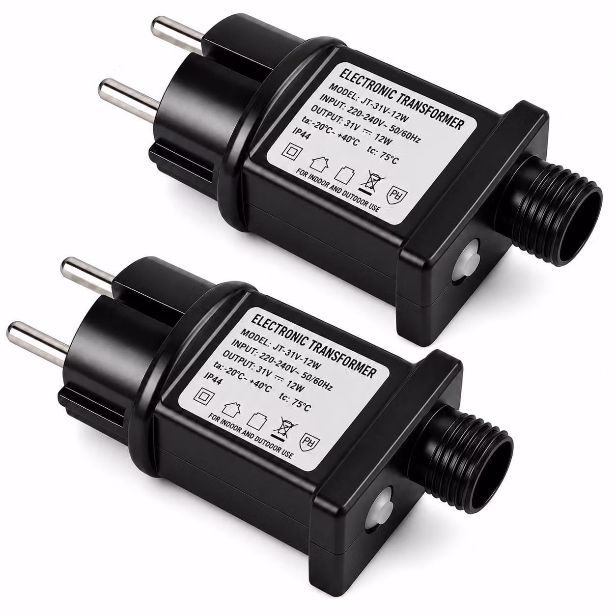 2 luci per decorazioni natalizie a LED, 31 V, 6 W, grado di protezione IP44, 8 modalità, timer