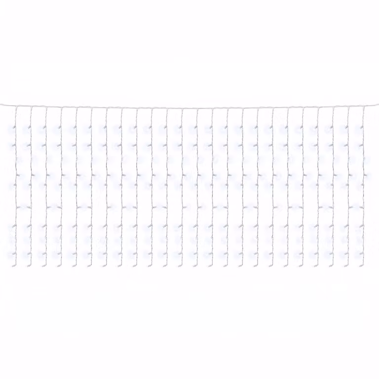 DICTROLUX Tenda Luminosa Premium con 240 LED Bianco Freddo Prolungabile H 1 m x L 4 m