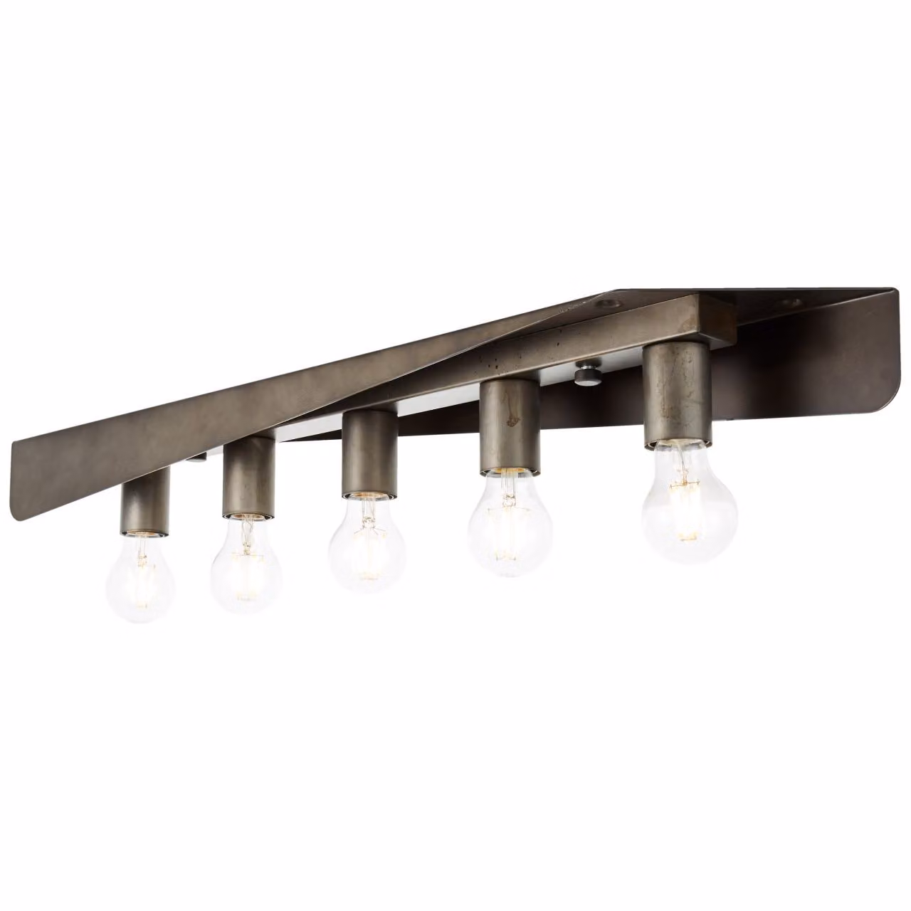 Lampada BRILLANTE Plafoniera Nux 5flg antica/nera | 5x A60, E27, 40W, adatta a lampade standard (non incluse) | Scala da A++ a E | Adatta a lampade LED