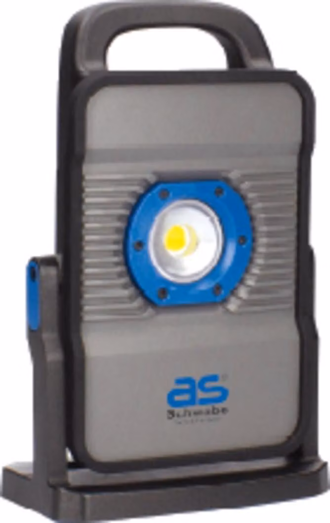 as-Schwabe AKKU-LED faretto 20W 2600 lumen con adattatore per diverse batterie ricaricabili