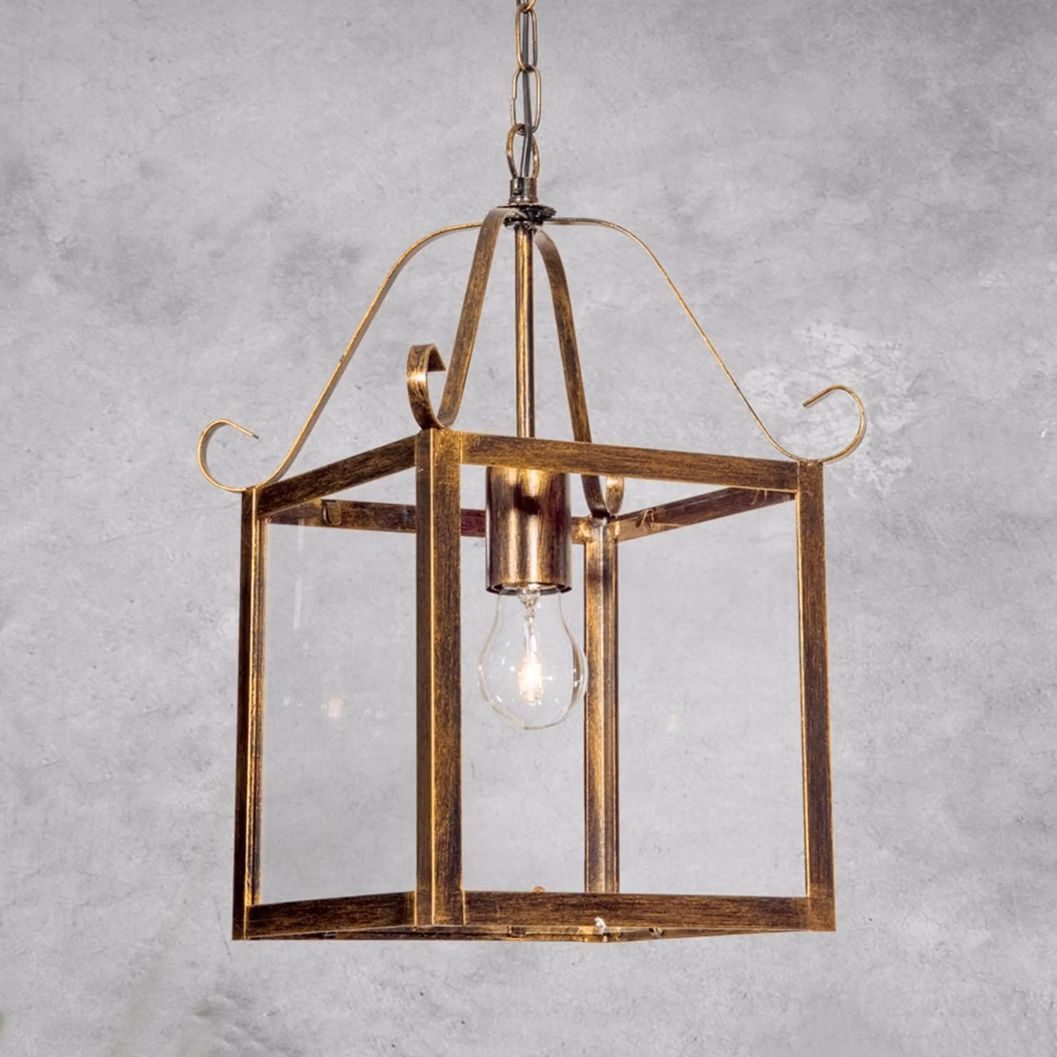 ORION Lampada a sospensione Manto, dimmerabile, Marrone / Ruggine, Soggiorno / Sala da pranzo, Metallo, Antico, Lampada a sospensione