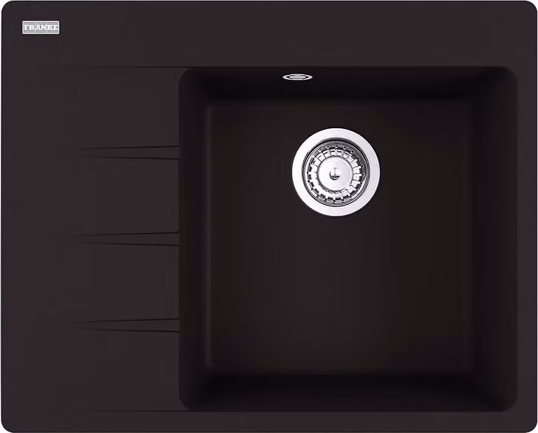 Lavello FRANKE CNG 611-62 BLACK MATT Lavello a destra con comando eccentrico / Dimensioni del foro 600 x 480 mm R15 / Lavello in granito