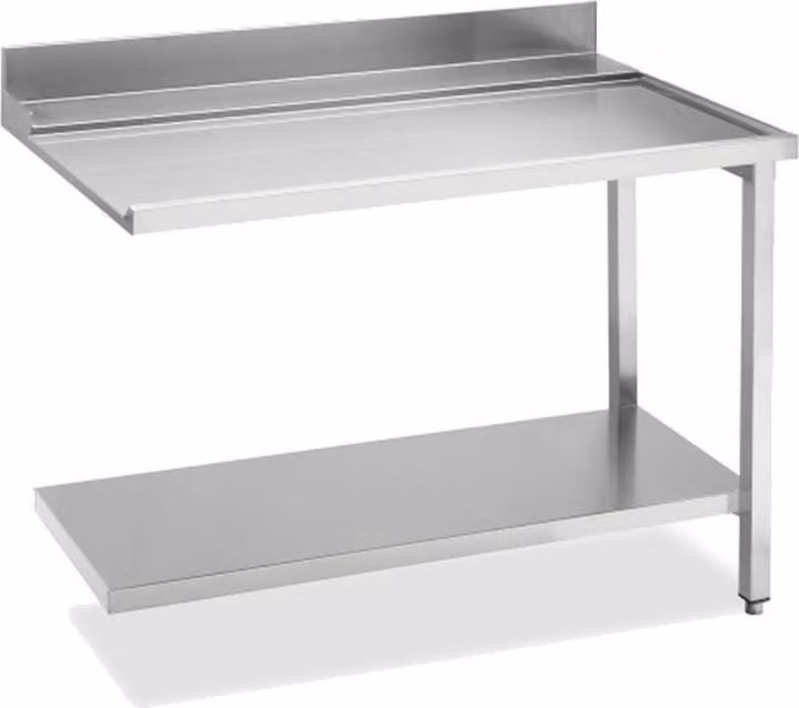 Tavolo scolapiatti KBS con base e alzatina, estensione a destra, 1200x715x850 mm