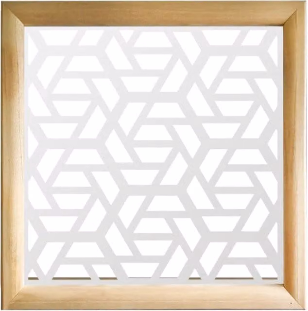 Signorbit ROMBO Moduli Decorativi in Legno e PVC, Colore: bianco, L/P/H: 98 x 98 x 64 cm
