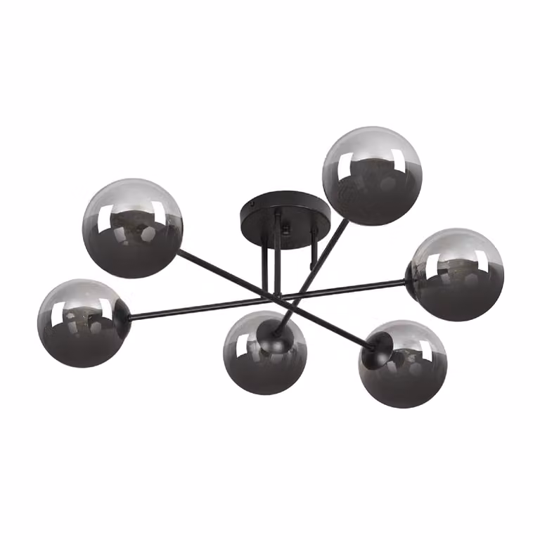 Lampadario Emibig 6xE14 40W BRENDI 6B BL/GRAFIT 832/6B