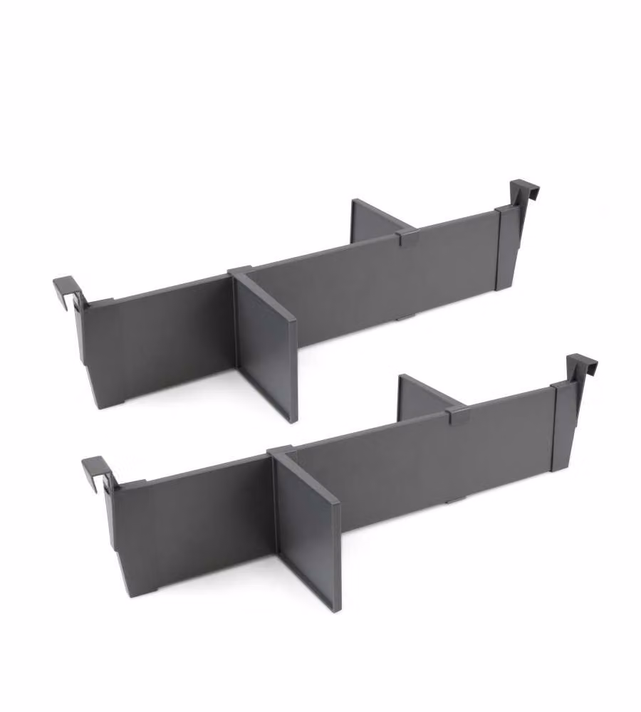 Emuca - Organizzatori Cassetti Vertex-Concept Grigio Antracite 16x51 cm